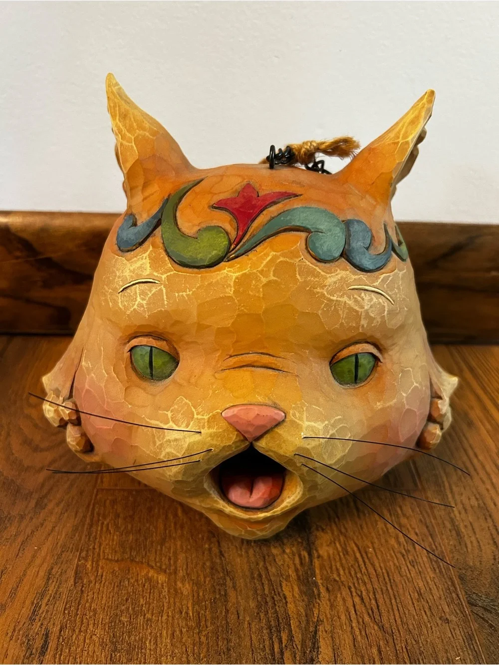 Jim Shore Enesco Heartwood Creek Orange Cat Hanging Birdhouse Decor Cottage Core